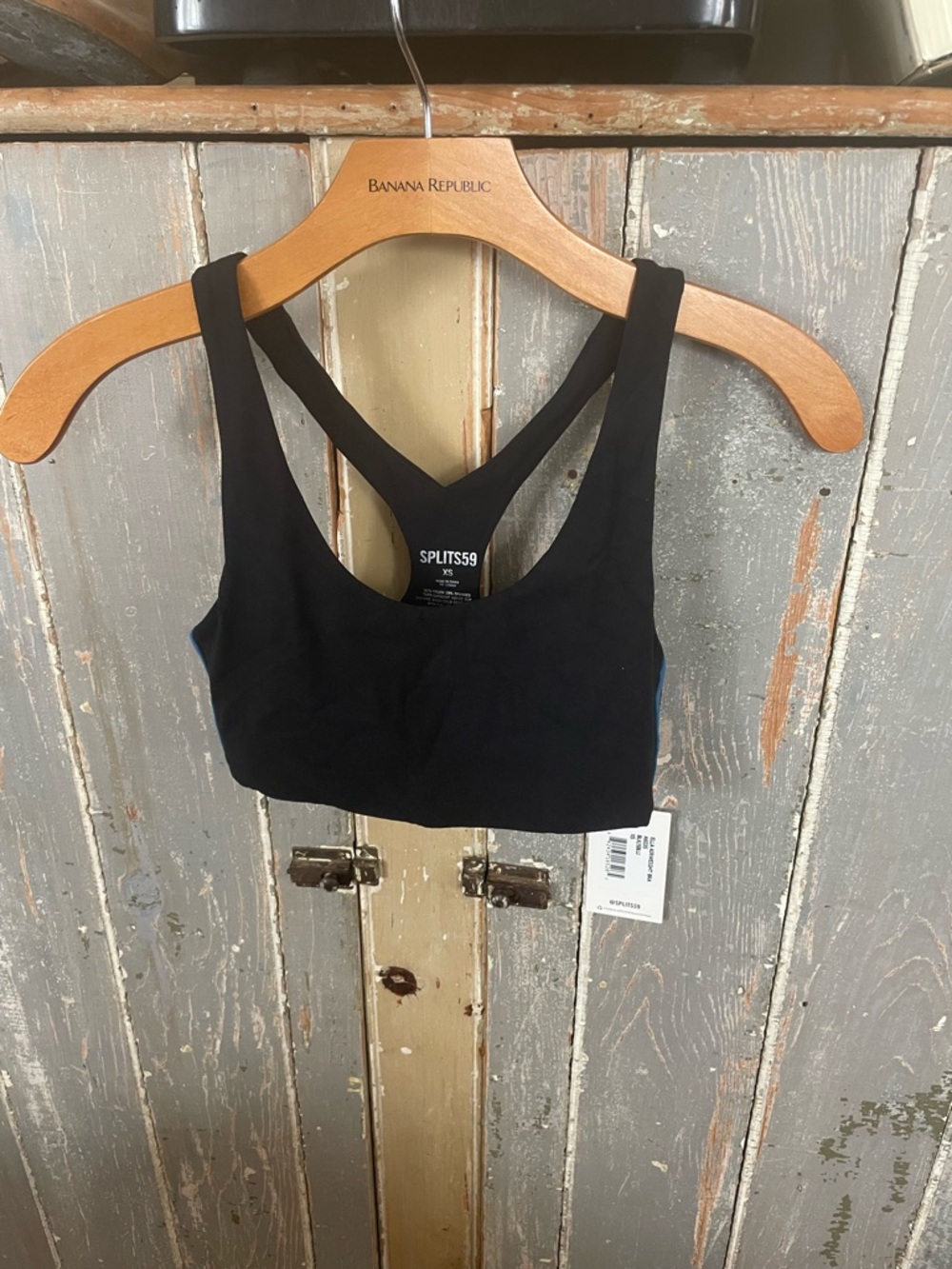 Splits59 Black Cross-Back Sports Bra